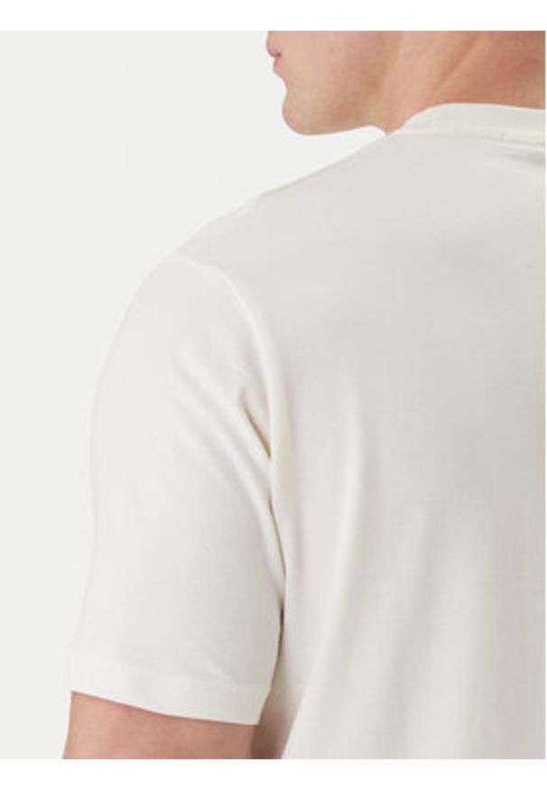 Karl Lagerfeld - KARL LAGERFELD T-Shirt 755047 562235 Beżowy Regular Fit. Typ kołnierza: dekolt w karo. Kolor: beżowy. Materiał: bawełna