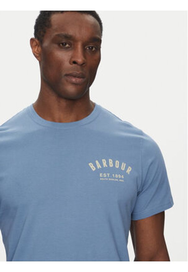 Barbour T-Shirt Preppy MTS0502BU27 Niebieski Tailored Fit. Kolor: niebieski. Materiał: bawełna