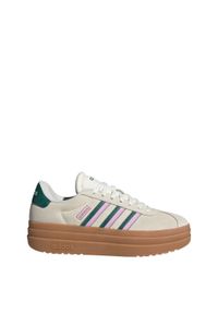 Adidas - Buty VL Court Bold. Kolor: zielony, biały, różowy, wielokolorowy. Materiał: materiał, skóra. Obcas: na platformie. Sport: turystyka piesza