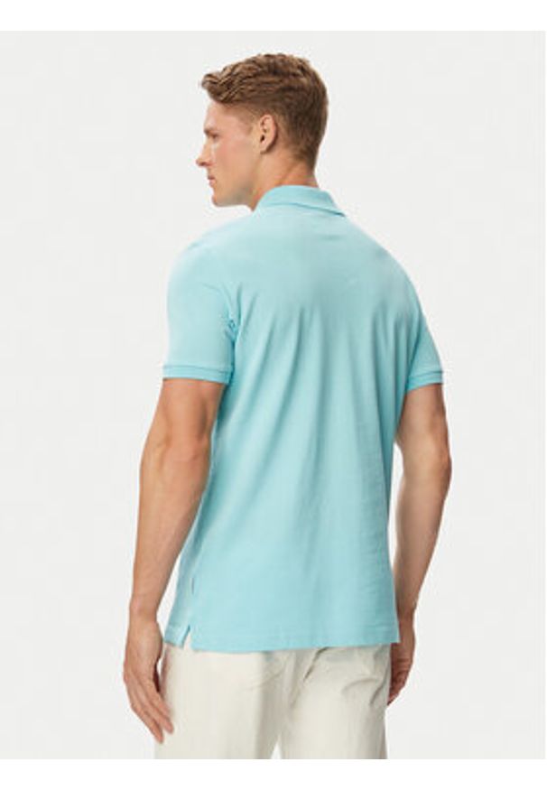 Beverly Hills Polo Club Polo P-SS26M-P42560 Turkusowy Regular Fit. Typ kołnierza: polo. Kolor: turkusowy. Materiał: bawełna