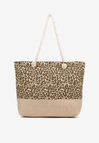 Renee - Brązowa Plażowa Torebka Typu Shopper ze Sznurkiem Reveirra. Kolor: brązowy. Sezon: lato. Styl: casual
