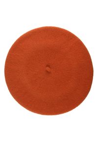 Wittchen - Damski beret wełniany z pomponami. Kolor: czerwony. Materiał: wełna. Wzór: aplikacja. Sezon: zima. Styl: klasyczny