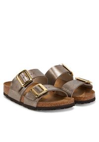 Birkenstock Klapki Sydney Cushion Buckle 1029372 Złoty. Kolor: złoty. Materiał: skóra #6