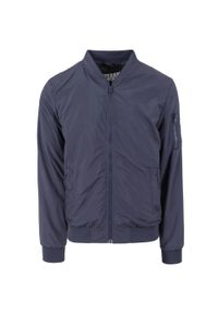 Urban Classics - Męska Lekka Kurtka Bomberka. Kolor: niebieski. Sport: turystyka piesza #1