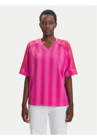 Adidas - adidas T-Shirt Linear JW6021 Różowy Oversize. Kolor: różowy. Materiał: syntetyk