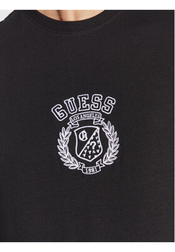 Guess T-Shirt M3RI19 J1314 Czarny Slim Fit. Kolor: czarny. Materiał: bawełna