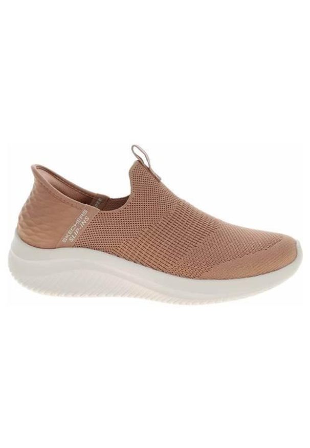 skechers - Buty do chodzenia damskie Skechers Ultra Flex 3.0. Kolor: brązowy. Materiał: materiał, syntetyk. Sport: turystyka piesza