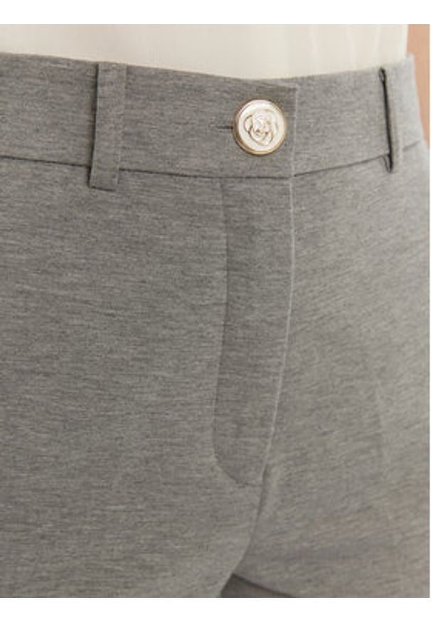 Marella Spodnie materiałowe Barbian 2513781024 Szary Slim Fit. Kolor: szary. Materiał: wiskoza, syntetyk