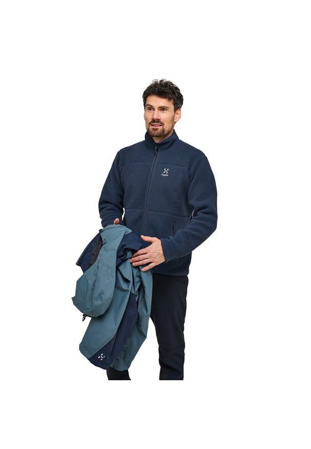 Polar Haglöfs Mossa Pile. Kolor: niebieski. Materiał: polar. Sport: turystyka piesza