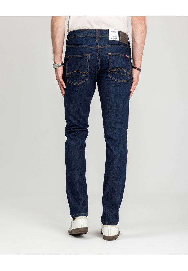Męskie Spodnie Jeansowe Mustang Style Vegas Slim Denim Blue 1018015 5000 901