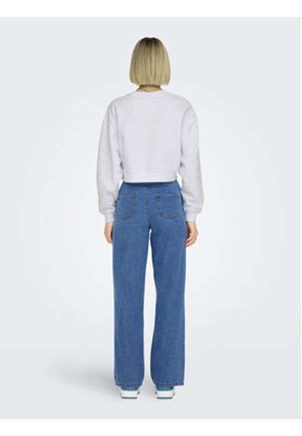 only - ONLY Bluza 15304167 Biały Regular Fit. Kolor: biały. Materiał: syntetyk