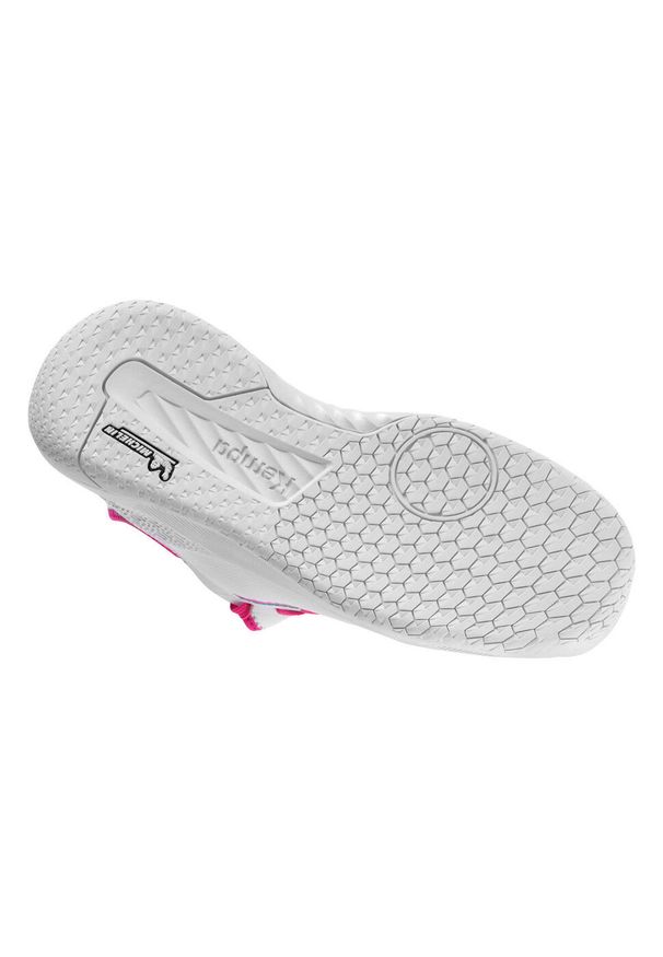 KEMPA - Dziecięce buty halowe Kempa Kourtfly. Kolor: biały, niebieski, wielokolorowy. Sport: piłka ręczna