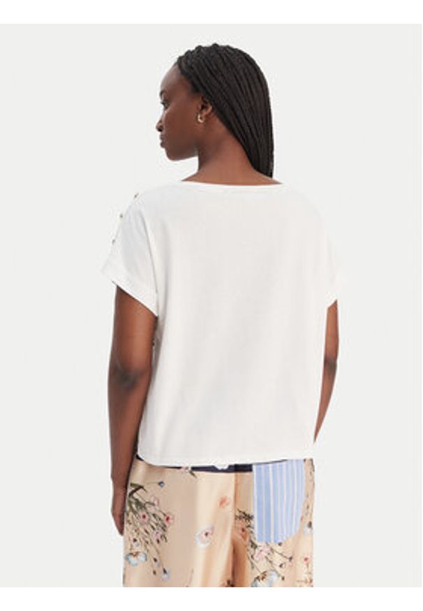 Liu Jo T-Shirt WA6437 J6308 Beżowy Regular Fit. Kolor: beżowy. Materiał: syntetyk