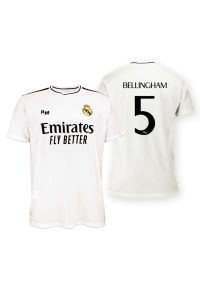 Real Madrid - Replika Premium Domowej Koszulki Real Madryt 2024-25 Bellingham 5. Kolor: biały. Sport: piłka nożna #1