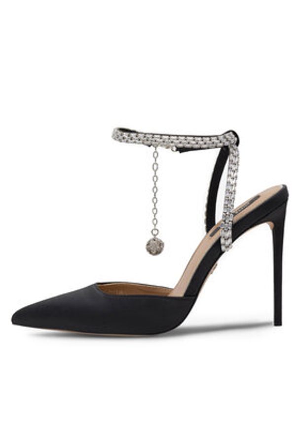 Nine West Sandały ALMAAS SJ1483-2 Czarny. Kolor: czarny. Materiał: materiał