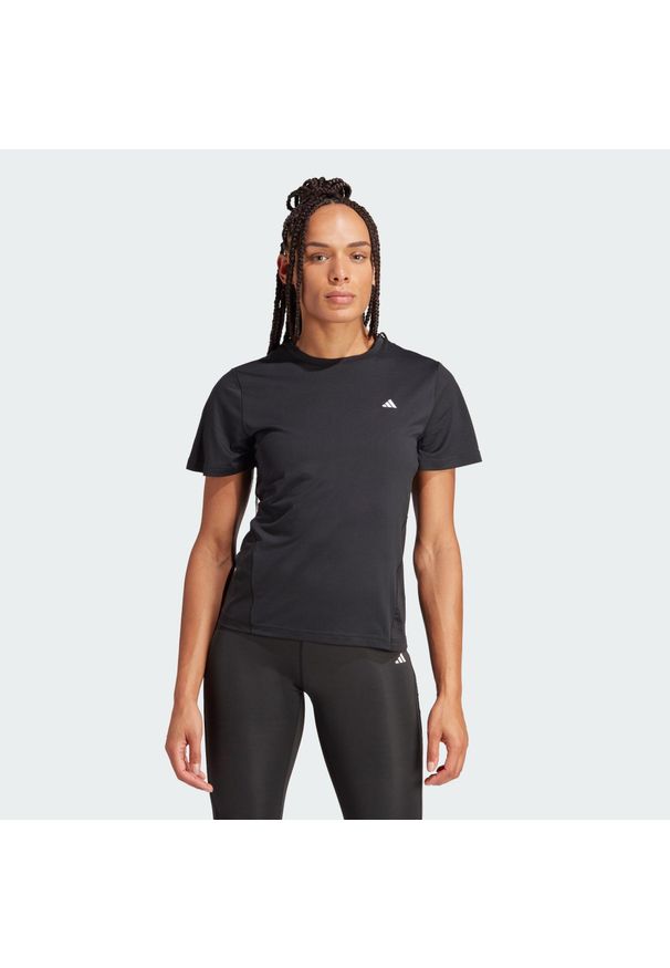 Adidas - Koszulka Designed for Training. Kolor: czarny. Materiał: materiał. Sport: fitness