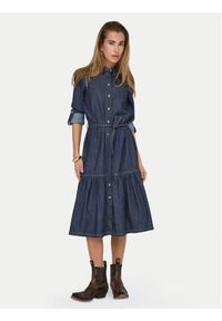 only - ONLY Sukienka jeansowa Sevigny 15357967 Granatowy Regular Fit. Kolor: niebieski. Materiał: bawełna #1