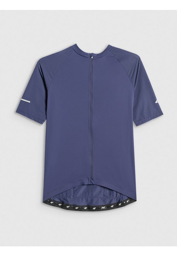 4f - 4F Koszulka kolarska męska - granatowa S. Kolor: niebieski. Materiał: włókno. Długość: długie. Sport: kolarstwo