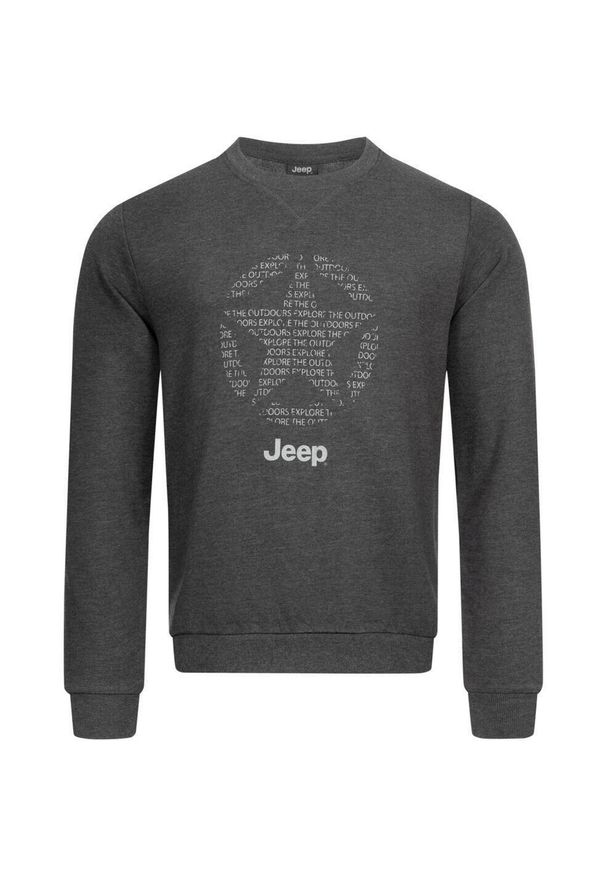Bluza Jeep® dla mężczyzn z okrągłym dekoltem i gwiazdkowym wzorem. Kolor: wielokolorowy. Materiał: poliester, bawełna