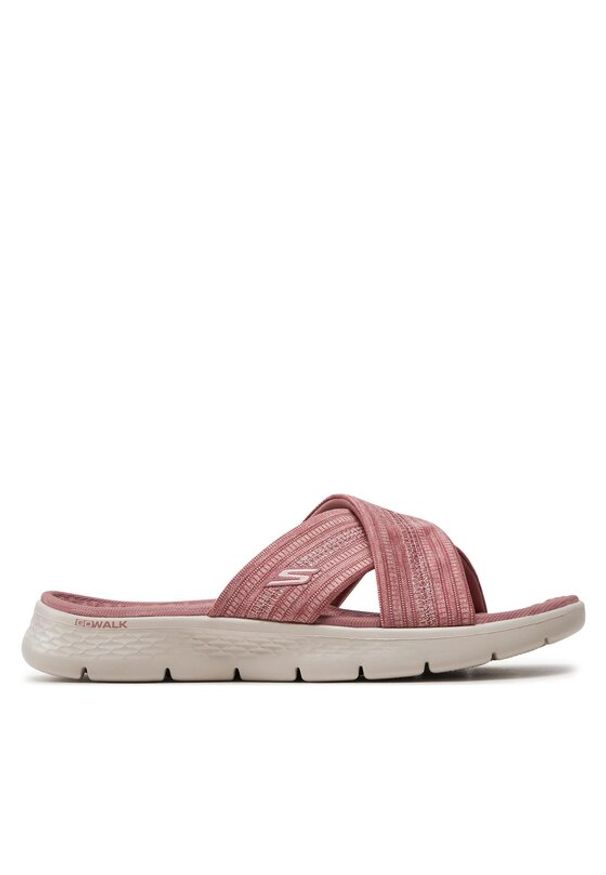 skechers - Skechers Klapki Go Walk Flex Sandal-Impressed 141420/MVE Fioletowy. Kolor: fioletowy