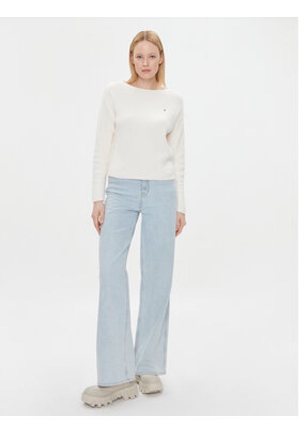 TOMMY HILFIGER - Tommy Hilfiger Sweter WW0WW40345 Écru Relaxed Fit. Materiał: bawełna