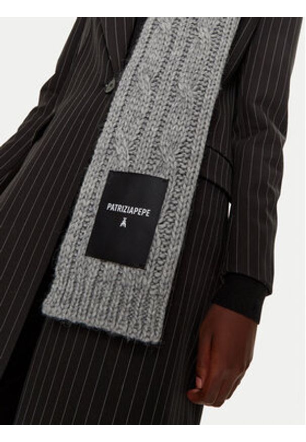 Patrizia Pepe Szalik 2FA068/K237-S238 Szary. Kolor: szary. Materiał: materiał