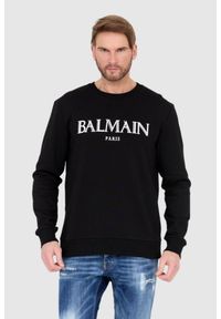 Balmain - BALMAIN Czarna bluza męska z dużym logo. Kolor: czarny #1