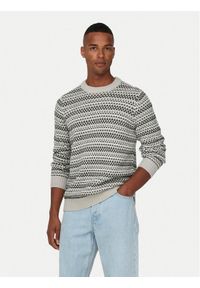 Only & Sons Sweter Musa 22027268 Beżowy Regular Fit. Kolor: beżowy. Materiał: bawełna