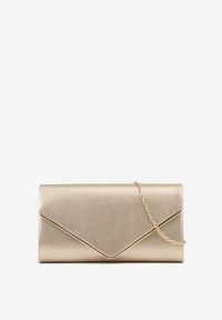 Renee - Złota Elegancka Torebka Kopertówka z Łańcuszkiem Pasenela. Kolor: złoty. Styl: elegancki