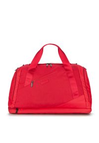 Wittchen - Torba podróżna z funkcją plecaka. Kolor: czerwony. Materiał: poliester. Wzór: paski. Styl: casual, wakacyjny, biznesowy #1
