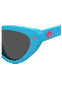Chiara Ferragni okulary przeciwsłoneczne damskie kolor turkusowy. Kolor: turkusowy #4