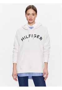 TOMMY HILFIGER - Tommy Hilfiger Bluza Varsity WW0WW37797 Écru Relaxed Fit. Materiał: bawełna