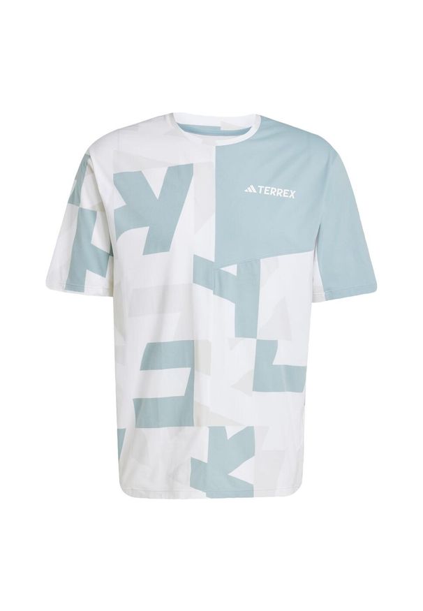 Adidas - Koszulka Terrex Multi Climacool Printed. Kolor: szary, biały, wielokolorowy. Technologia: ClimaCool (Adidas). Sport: turystyka piesza
