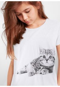 bonprix - T-shirt z czystej bawełny organicznej. Kolor: biały. Materiał: bawełna. Wzór: nadruk #3