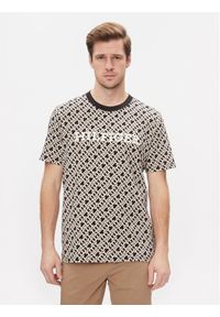 TOMMY HILFIGER - Tommy Hilfiger T-Shirt Aop Monotype Tee MW0MW34187 Czarny Regular Fit. Kolor: czarny. Materiał: bawełna #1