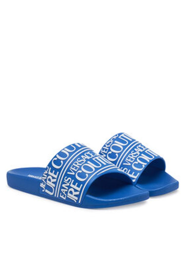 Versace Jeans Couture Klapki 78YA3SQ1 Niebieski. Kolor: niebieski