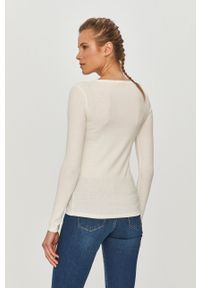 Pepe Jeans - Longsleeve Alexa. Okazja: na co dzień. Kolor: biały. Materiał: poliester, wiskoza, dzianina, elastan. Wzór: gładki. Styl: casual #2