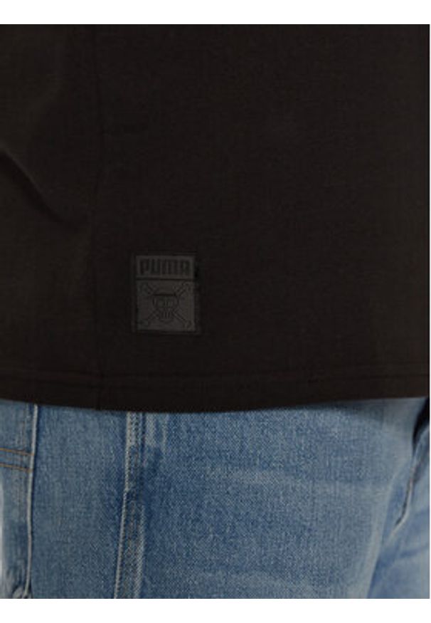 Puma T-Shirt One Piece 624665 Czarny Regular Fit. Kolor: czarny. Materiał: bawełna