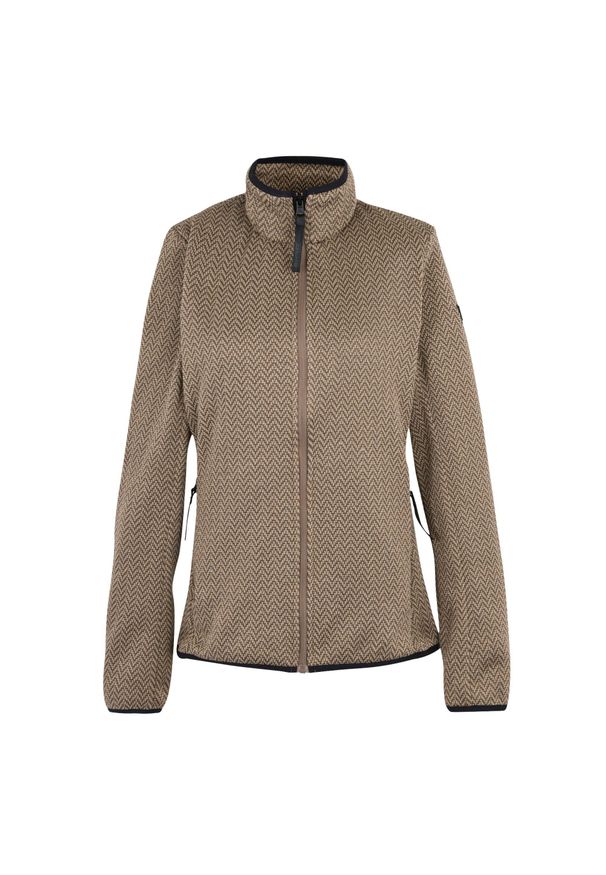 Regatta - Bluza Polarowa Damska Pełen Suwak Elzie. Kolor: wielokolorowy, brązowy, zielony. Materiał: polar. Sezon: zima. Sport: turystyka piesza