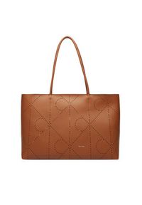 Calvin Klein Torebka Emblem Aop Perfor Lthr Tote LV04F3359G Brązowy. Kolor: brązowy. Materiał: skórzane #6