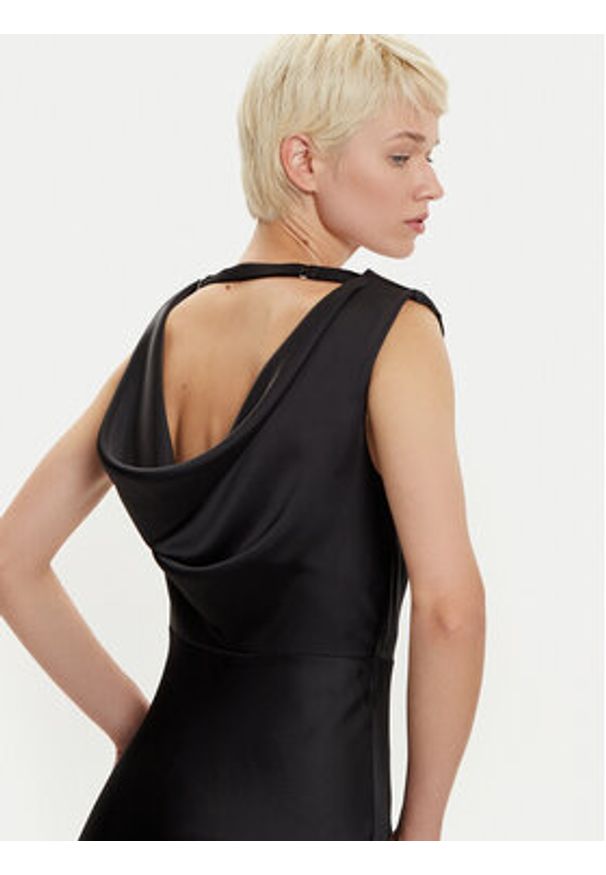 Imperial Sukienka koktajlowa AFBAIBA Czarny Slim Fit. Kolor: czarny. Materiał: syntetyk. Styl: wizytowy