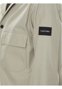 Calvin Klein Koszula K10K109920 Beżowy Regular Fit. Kolor: beżowy. Materiał: bawełna #4