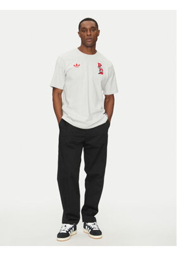 Adidas - adidas T-Shirt FC Bayern VRCT JL6112 Szary Regular Fit. Kolor: szary. Materiał: bawełna