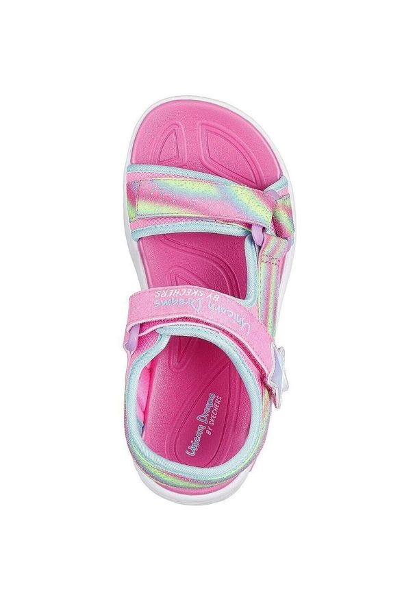 skechers - Sandały dla dzieci Skechers Unicorn Dreams. Kolor: różowy. Materiał: materiał, syntetyk. Styl: sportowy