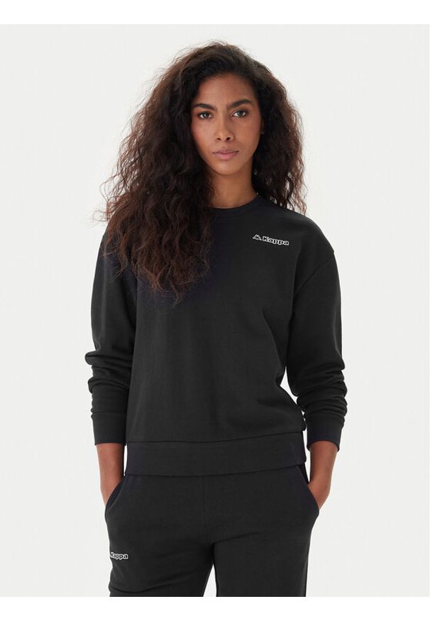 Kappa Bluza Logo Fekka 371M5EW Czarny Regular Fit. Kolor: czarny. Materiał: bawełna