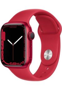 APPLE - Smartwatch Apple Watch 7 GPS 41mm Czerwony (MKN23WB/A). Rodzaj zegarka: smartwatch. Kolor: czerwony #1