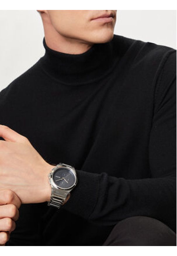 BOSS - Boss Zegarek Steer 1514048 Srebrny. Kolor: srebrny