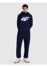 4f - 4F Spodnie dresowe joggery męskie - granatowe L. Kolor: niebieski. Materiał: dresówka #1
