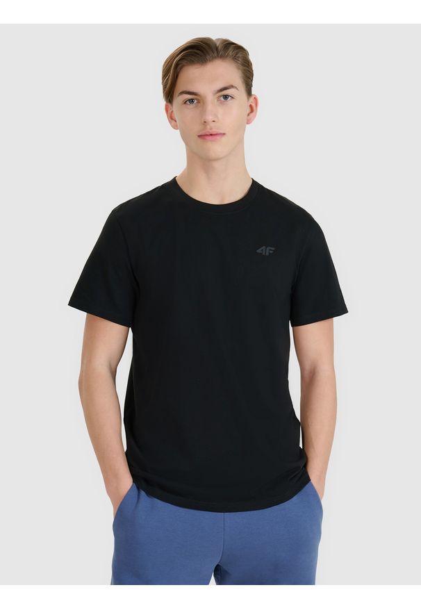 4f - 4F T-shirt regular gładki męski (2-pack) - multikolor L. Okazja: na co dzień. Kolor: wielokolorowy. Materiał: dzianina, bawełna, jersey. Długość rękawa: krótki rękaw. Długość: krótkie. Wzór: gładki. Styl: klasyczny, sportowy, casual