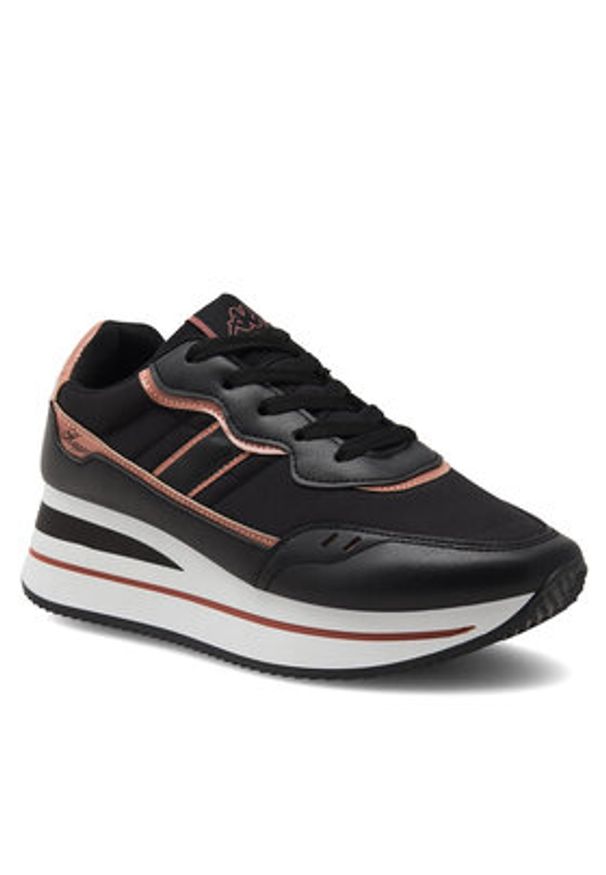 Kappa Sneakersy Logo Reely 351H2TW - A3L Czarny. Kolor: czarny. Materiał: materiał